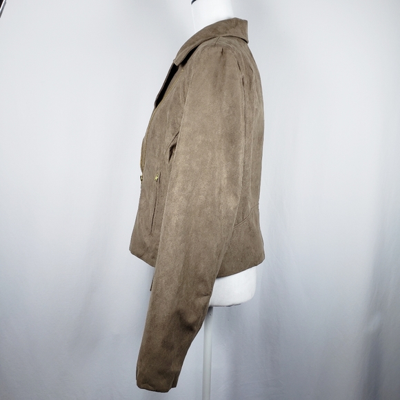 NEW- J Crew factory Faux Suede Moto Jacket - Picture 6 of 13